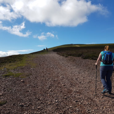 Woman climbing Tinto hill